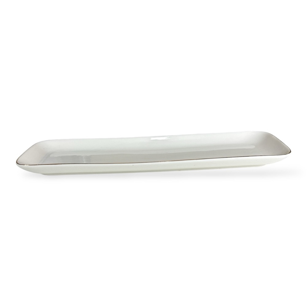 bread+butter Bern lux Porcelain Elegant White Rectangular Serving Platter